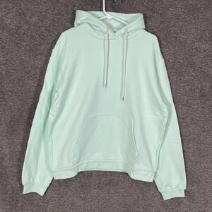 John Elliott Hoodie Mens Large Green Kangaroo Pocket Made USA Sweatshirt‎